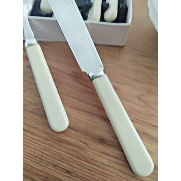 Vintage E.P.N.S. A1 Fish Knives & Forks set of 6 bakelite handles, 1930's - Picture 8 of 13